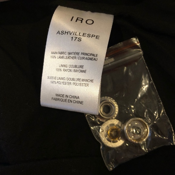 IRO  Leather Moto jacket sold - Picture 5 of 7